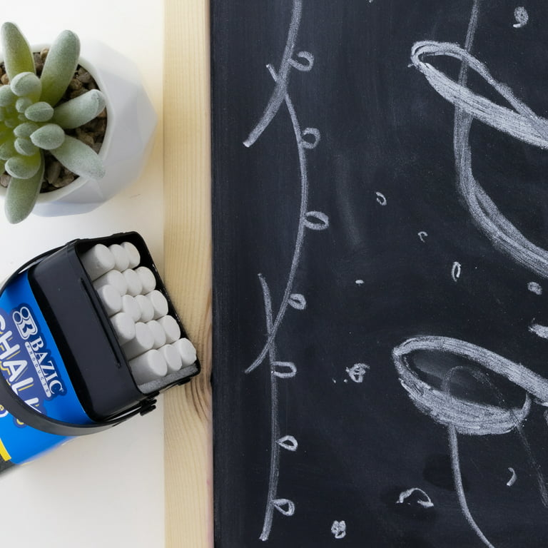 BAZIC White Chalk, Standard Size Blackboard Chalkboard Chalks, Great Game  Activity (20/Bucket) 