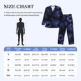 thumbnail image 4 of Wukai Blue-Purple Raspberries Men's Long Sleeve Pajama Set,Long Sleeve Mens Sleepwear with Pockets & Front Fly-X-Large, 4 of 7