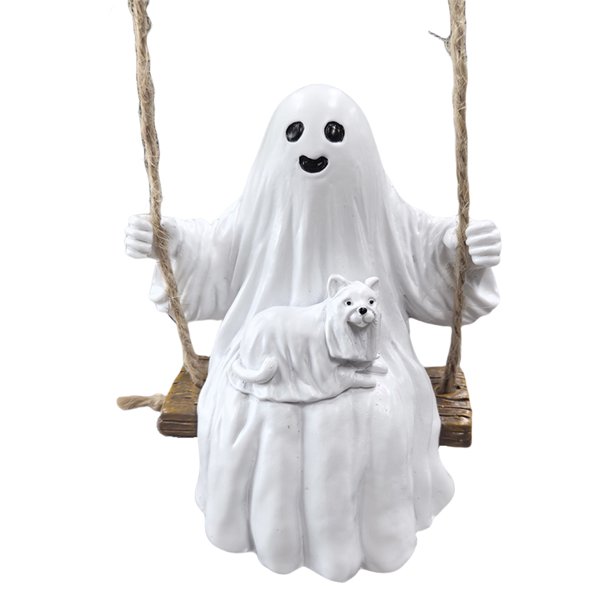 Lindo Adorno Perro Fantasma Estatua Que Camina Hecha A Mano Resina para El