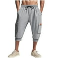 thumbnail image 2 of Antinious Men Solid Mid Waist Drawstring Pocket Outdoor Cropped Pants, 2 of 4