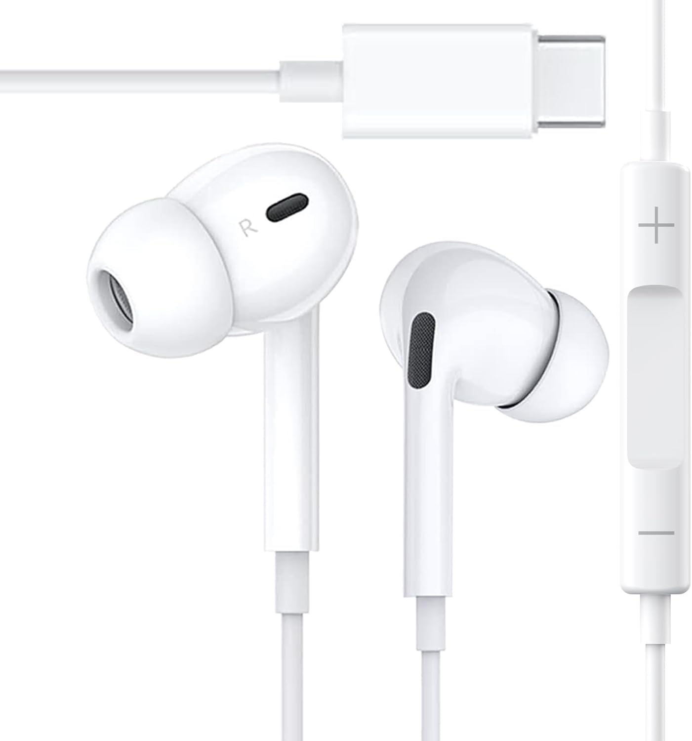 USB C Headphones Pack of 3, Type C Wired Earbuds, In-Ear Headphones with Microphone Noise Canceling Stereo, Earphones Compatible with iPhone 15/Samsung S23/Android/iPad Pro and Most USB C Devices - image 2 of 7