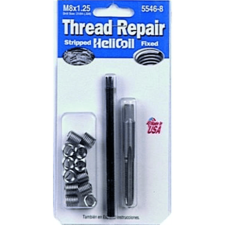 Helicoil 5546-8 Thread Repair Kit M8 x 125in - Walmart.com Helicoil 5546-8 Thread Repair Kit M8 x 125in - Walmart.com