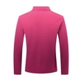 thumbnail image 4 of PuLe Mens Long Sleeve Top Collar top&shirt Polo Shirts for Men Classic Casual Slim Fit Zip Up Graphic Printed Tops Golf Polos, 4 of 5
