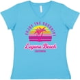 thumbnail image 3 of Inktastic Summer Enjoy the Sunshine Laguna Beach California in Pink Women's V-Neck T-Shirt, 3 of 5