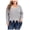 Gray, variant on Lilgiuy Women's Autumn Winter Solid Blouse V-neck Long Sleeves Knit Fringed Sweater Tops,Gray,10 2022 Fall Winter