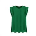 thumbnail image 6 of Women T-shirt Chiffon Clothing Summer Lady Shirt Sale Ruffle Short Sleeve Tops OL Camiseta, 6 of 6