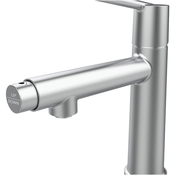JERFIT Modern Single Handle Bathroom Sink Faucet, Chrome Deck Mount 1 or 3 Hole Vanity Faucet with Dual Fountain & Flow Spray Modes, Easy Install