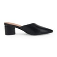 thumbnail image 2 of Women's pointed V-shaped cutting mule thick block high heels fashionable office slippers, 2 of 3