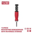 thumbnail image 2 of Hyper Tough 13-Piece Ratcheting Screwdriver with In-Handle Storage, 2 of 9
