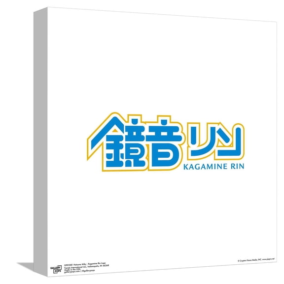 Gallery Pops Hatsune Miku - Kagamine Rin Logo Canvas Wall Art, Unframed Version, 12" x 12"