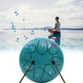 thumbnail image 4 of Twfbrm Rain Drum for Outside, 6 inch 8 Notes Steel Tongue Drum with Music Book, Sound Healing Instruments Waterproof Chakra Drum Musical Education Rain Chime Relaxation Gifts for Adults and Kids, 4 of 5