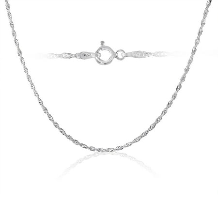 - Solid Sterling Silver 2mm Singapore Twisted Curb Link 14