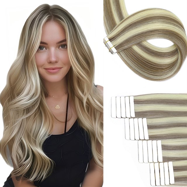 Typpkmm Extensiones De Cabello Humano Cinta En Extensiones De Cabello Cinta Invisible En Extensiones De Cabello Extensiones De Cinta MarróN Chocolate
