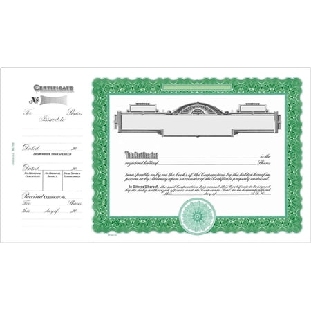 Goes 722 Stock Certificate with Shares Text | Pack of 25