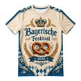 thumbnail image 3 of Telankuip Men's Traditional Bavarian Oktoberfest T Shirt Vintage Printed Classic Crew Neck Short Sleeve Graphic Tees Plus Size Loose Comfort Casual Summer Tops for Festival 1âBeige XL, 3 of 4