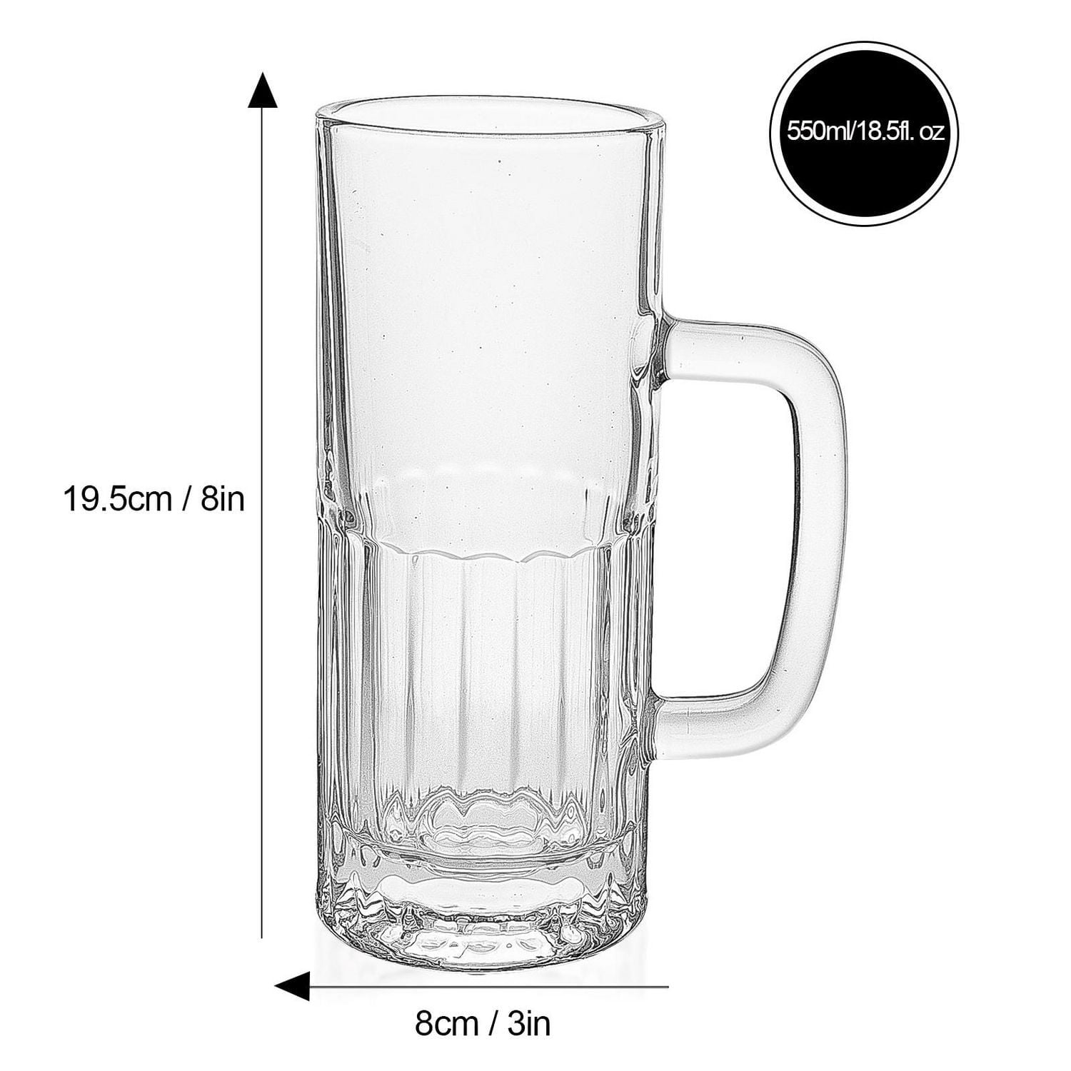 Freiburg Beer Mug 550ml, Set of 2