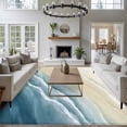 thumbnail image 3 of Large Area Rugs for Living Room Bedroom, Haze Blue Beach Coastal 8'x10' Rug Washable Carpet Runner Indoor Outdoor, Summer Ocean Nautical Seaside Non Slip Floor Mats Rug for Kitchen, Patio, 3 of 8