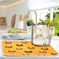 thumbnail image 5 of Coolnut Halloween Pumpkin Dish Drying Mat Absorbent Heat Resistant Reversible Dish Draining Mat for Kitchen Countertops Sinks,24"x18", 5 of 6