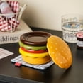thumbnail image 6 of Ceramic Hamburger Plate Set, Creative Cute Burger Shape Dish Underglaze Color, Fun Snack Plate for Kids Adults, Microwave Safe, 6 of 6