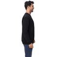 thumbnail image 4 of Zfeel Men's Crewneck Sweatshirt, Long Sleeve Cotton and Poly Blend Pullover Fleece, Black, S, 4 of 5