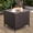 Brown, variant on WoofPaw Outdoor Wicker Storage Side Table, Patio PE Rattan End Table with Storage, Square Container for Furniture Covers, Toys, and Gardening Tools,Black