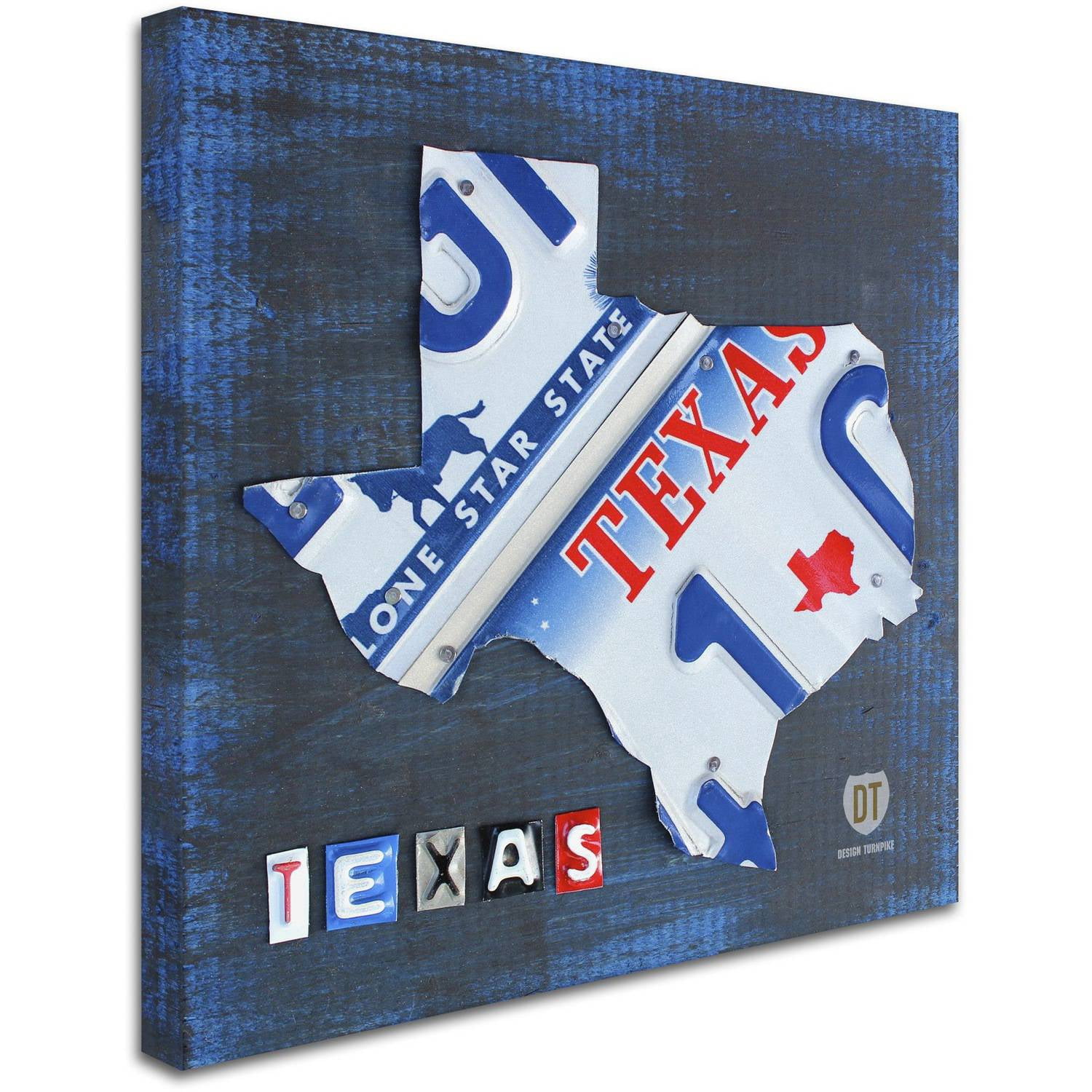 Texas License Plate Map' Canvas Art by Design Turnpike