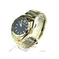 thumbnail image 2 of Mens Luxury Metal Index Face Minimal Modern Round Wrist Watch Gold Black, 2 of 4
