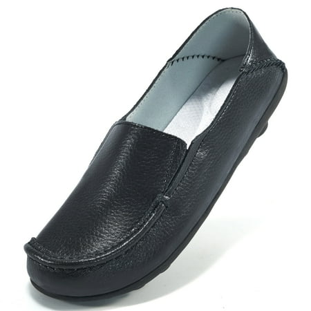 Ablanczoom Loafers Womens Flats Comfort Walking Shoes Woman Casual Omagie No-Slip Leather Dress Shoe