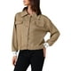 thumbnail image 4 of Chaqueta recortada para mujer INSPIRE CHIC 2025 Otoño Casual con botones de manga larga S Caqui, 4 of 6