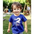 thumbnail image 2 of I'm 2 Birthday Shirt for Boys & Girls Happy Birthday to Me Unisex Toddler Tee Vintage Royal Shirt 4T, 2 of 5