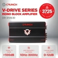 thumbnail image 2 of Crunch 3725W Monoblock Subwoofer Car Audio Amp with Adjustable Crossovers, Bass Knob, 2 of 11