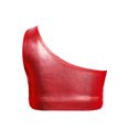 thumbnail image 4 of Haitryli Kids Girls One Shoulder Sequins Hip Hop Jazz Ballet Dance Tank Crop Tops Vest Performance Shirt Dancewear Red 8, 4 of 5