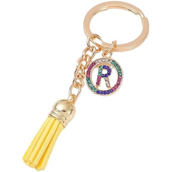 Zhangyh 26 Letters A-Z Decorative Alphabet Initial Charm Keychain for Women Girls Men Teenager Gift