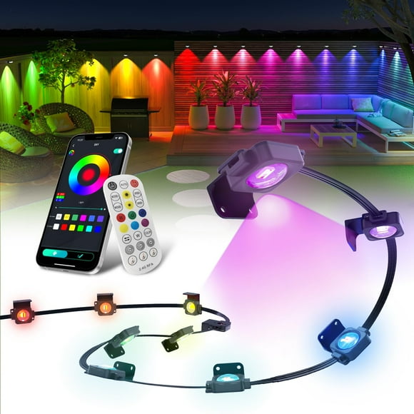 Cadena de luces Super RGB 30,5 m, 60 LED RGB para exteriores