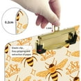 thumbnail image 4 of Acrylic Clipboards Writing Board Writing Instrument with Stainless Steel Clip Rectangle Bees 310x220x2mm, 4 of 6