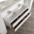 thumbnail image 3 of Blossom Assisi 60" Bathroom Vanity w/ Ceramic Sink | Glossy White |  Basin| Floating Vanity Storage, 3 of 8