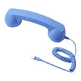 thumbnail image 1 of Bunblic Retro Phone with Noise Reduction, Built-in , Wired Connection, Volume Control, Comfortable Grip, High-Quality Materials, Touch Control Blue, 1 of 8