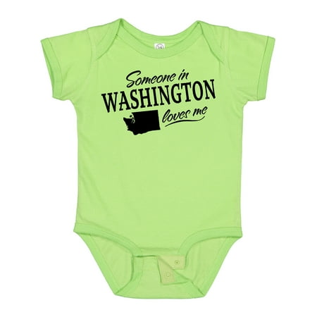 

Inktastic Someone in Washington Loves Me Gift Baby Boy or Baby Girl Bodysuit