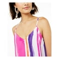 thumbnail image 3 of BAR III Womens Pink Printed Spaghetti Strap V Neck Tank Top XS, 3 of 3