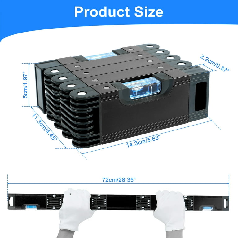 Multifunctional Folding Level Magnetic Folding Level 28 Inch Multi-Angle  Measuring Woodworking Tools High Precision Corner