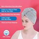 thumbnail image 5 of Paquete de toallas para el cabello, pañuelo absorbente de secado rápido, botones para mujer, gorro para cabello rizado y largo, 5 of 5