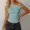 A452 Light Blue, variant on Tank Top for Women Asymmetrical Neckline Sleeveless Going Out Clubwear Slim Fit Solid Minimalist Ruched Twisted Strap Detail Soft Stretchy Summer Spring Tops