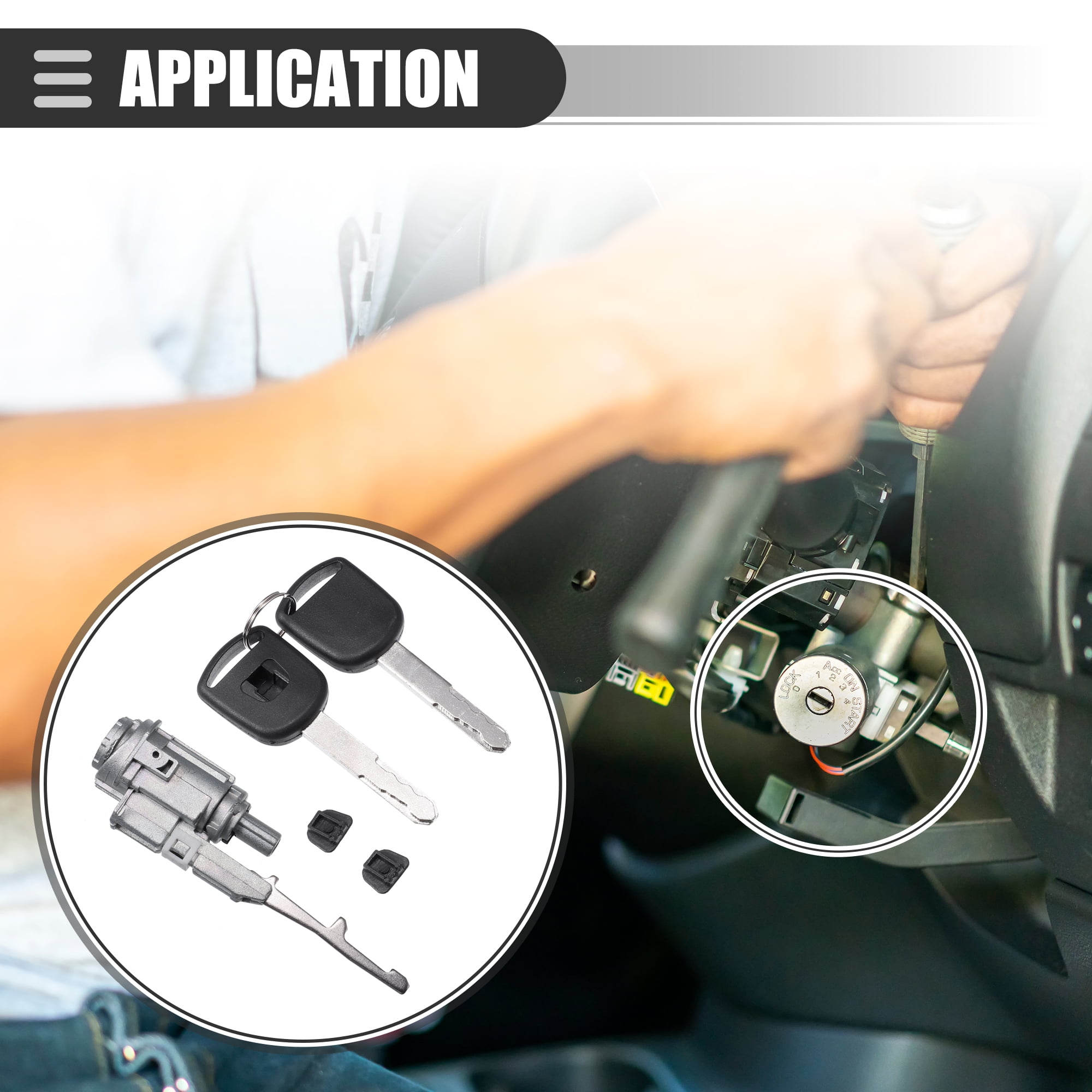 Unique Bargains Ignition Switch Lock Cylinder for Honda Accord 2003-2012 and More