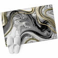 thumbnail image 6 of Black Gray Marble Bathroom Rug Washable 2x3 Entryway Rug Non Slip Vintage Golden Abstract Patterned Front Door Mat Low Pile Indoor Doormat Throw Floor Carpet for Kitchen Bedroom Entrance, 6 of 8