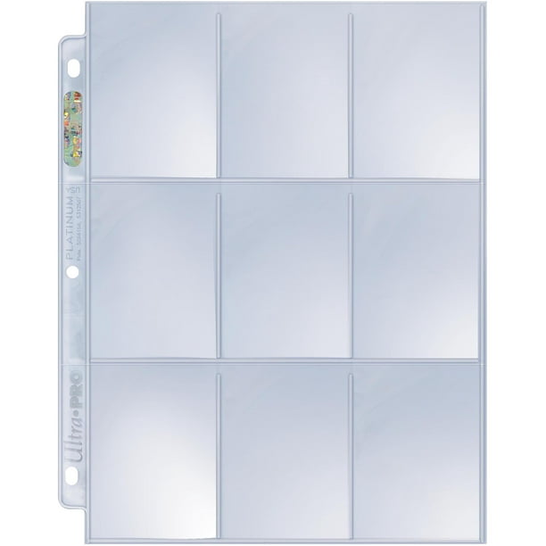 Suelto enlace Oeste Ultra PRO 9 Pocket Trading Card Holder - Platinum Series 100 Pages -  Walmart.com