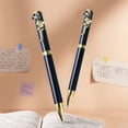 thumbnail image 4 of Retractable Metal Ballpoint Pen, Rose Flower Design Smooth Writing Pen for Business & Office, 4 of 5