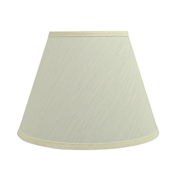 Aspen Creative 72684-21 One-Light Plug-In Swag Pendant Light Conversion Kit with Transitional Hardback Empire Fabric Lamp Shade, Eggshell, 13" width