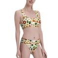 thumbnail image 2 of Vsdgher Womens High Waisted Bikini Sets Two Piece Swimsuit Lemon Fruits Vegetables Print Tummy Control Bathing Suit-Large, 2 of 8