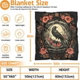 thumbnail image 4 of Halloween Goth Throw Blanket 50x60 Inch Gothic Crow Blankets Soft Lightweight Cozy Plush Blanket for Halloween Decor Gifts, 4 of 7