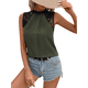 thumbnail image 2 of Blusas Sin Mangas de Encaje para Mujer, Blusas Plisadas de Verano 2025, Blusas Elegantes e Informales Sin Mangas. Verde S, 2 of 9